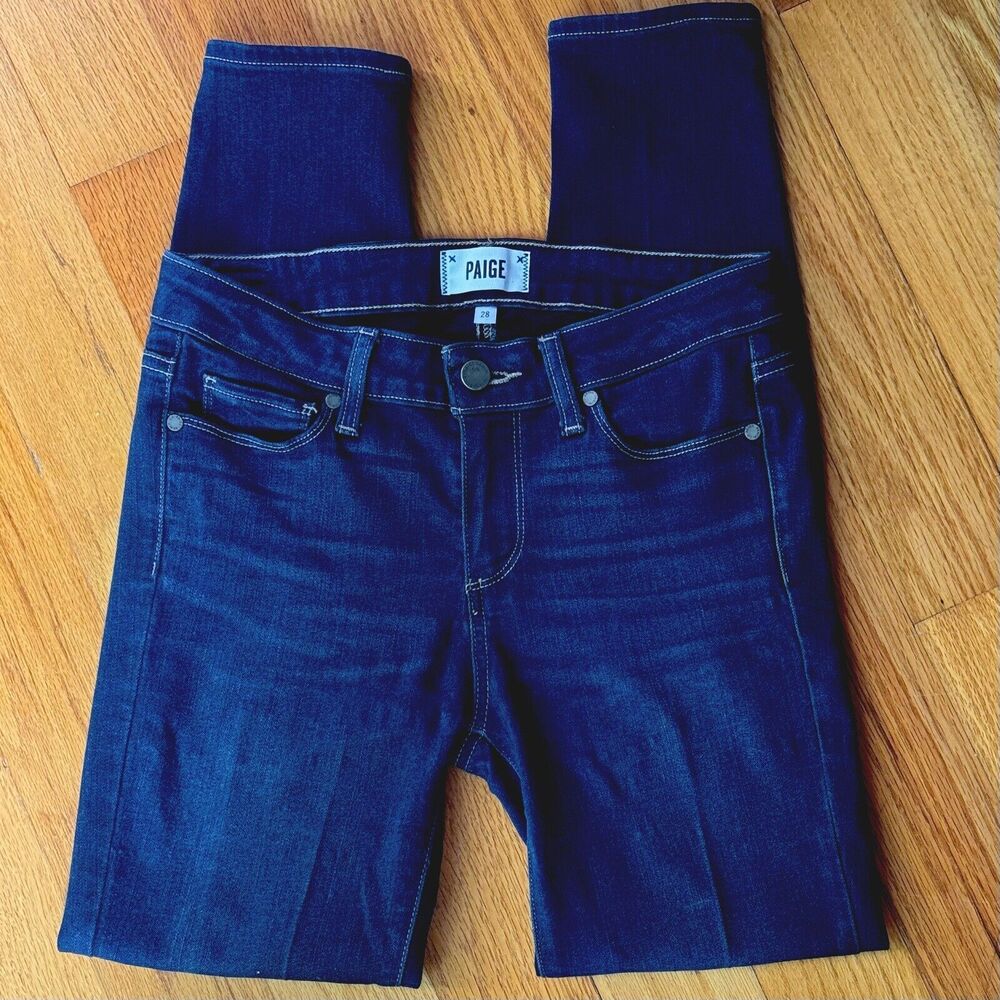 Paige Verdugo Ankle Jeans Womens Size 28 Attica Dark Wash Stretch Free Shipping!
